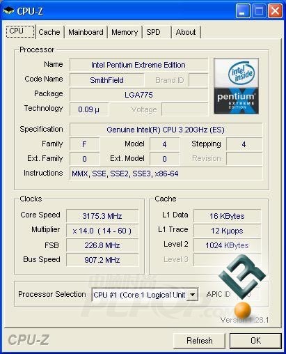 双核心平台上的DDR2 频率竟达907MHz!