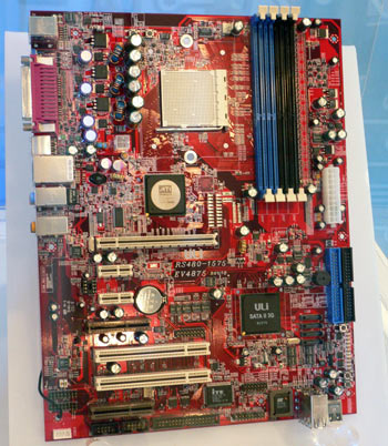 An ATI chipset can be paired with ULi south bridge components, as all of these use HyperTransport to link to each other. As a result, one could even use several north or south bridge parts to build multi x16 PCI Express solutions. Unfortunately, ULi is not into the high-end arena at all.