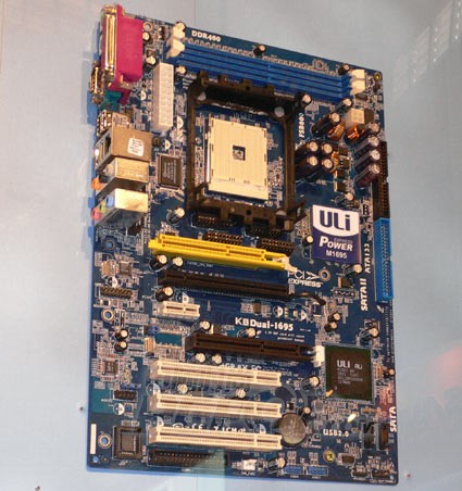 The K8 Dual 1695 is a popular Athlon 64 motherboard meant to be upgraded using a daughter board.