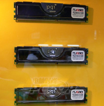 Of course, PQI also showed some DDR2-800 capable DIMMs.