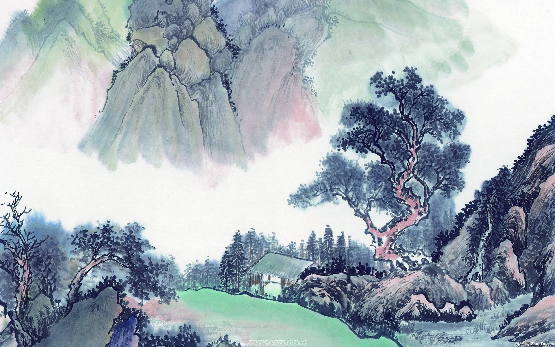 1920×1200:高清晰水墨画壁纸第二辑